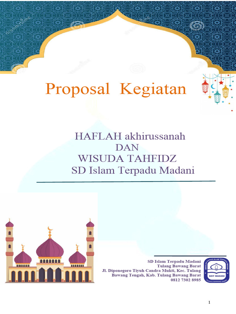 Haflah dan Wisuda Tahfidz SD Madani | PDF | Agama & Spiritualitas