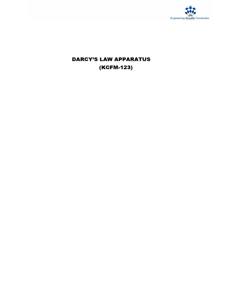 7-b-darcy-s-law-apparatus-pdf-fluid-dynamics-chemical-engineering