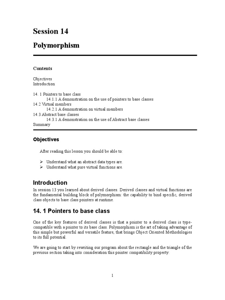 Session14 Draft | PDF | Class (Computer Programming) | Inheritance ...