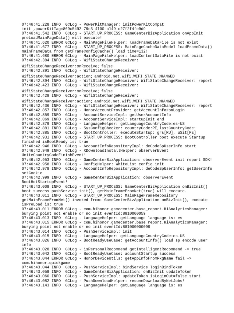 GameCenterBizApplication Startup Log | PDF | Internet | Computer ...