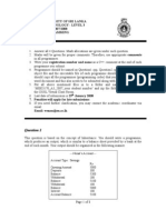 The Open University of Sri Lanka Diploma in Technology - Level 3 ACADEMIC YEAR 2007/2008 Mek3170 C Programming Assignment #3