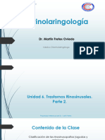 Otorrinolaringología - Clase 10 - Trastornos Rinosinusales Parte 2 - Dr. Martín Fretes