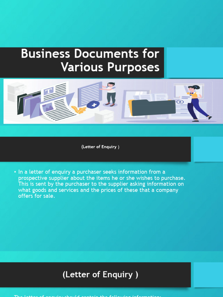 Business Documents For Various Purposesppt | PDF | Pro Forma | Invoice