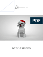 Perro Sentado Con Gorrito Navideño