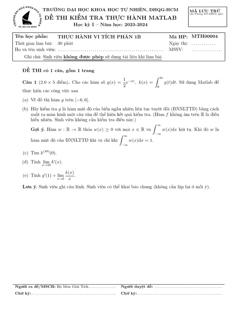 Matlab VTP1B 2022-2023 De2 | PDF