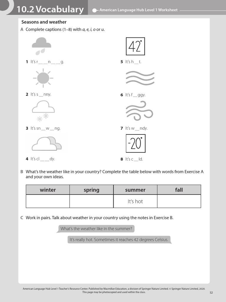 ALH Level1 Teacher'SBook Worksheets-52 | PDF