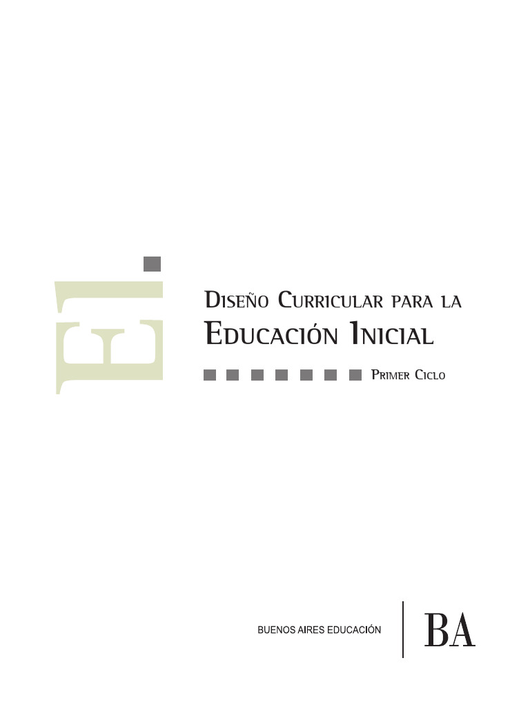 Diseño Curricular para Jardín Maternal | PDF | Educación de la primera ...