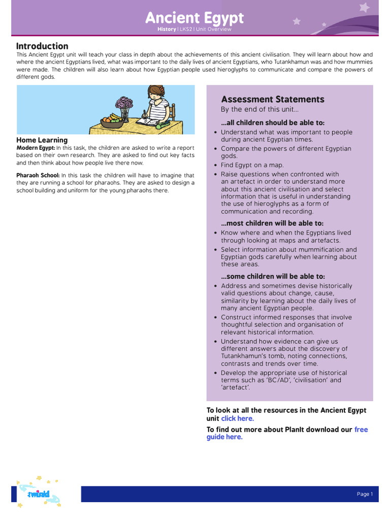 Ancient Egypt LKS2 | PDF | Ancient Egypt | Mummy