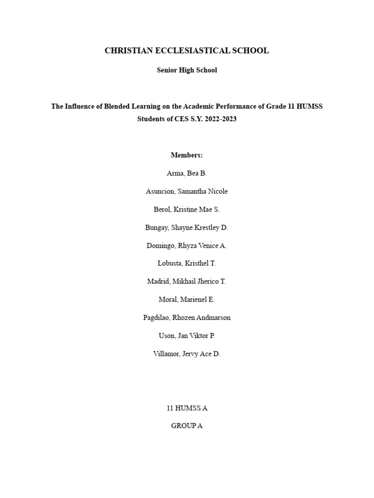 Research Paper Chapter-1-3 Format | PDF | Learning | Distance Education