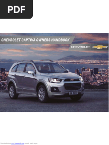 Chevrolet Captiva 2007 Owner's Handbook Manual