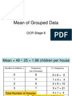Mean of Grouped Data