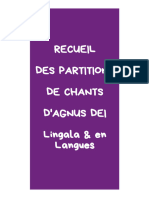 Recueil - Partitions - Chants D'agnus Dei (Lingala & en Langues) - Fin