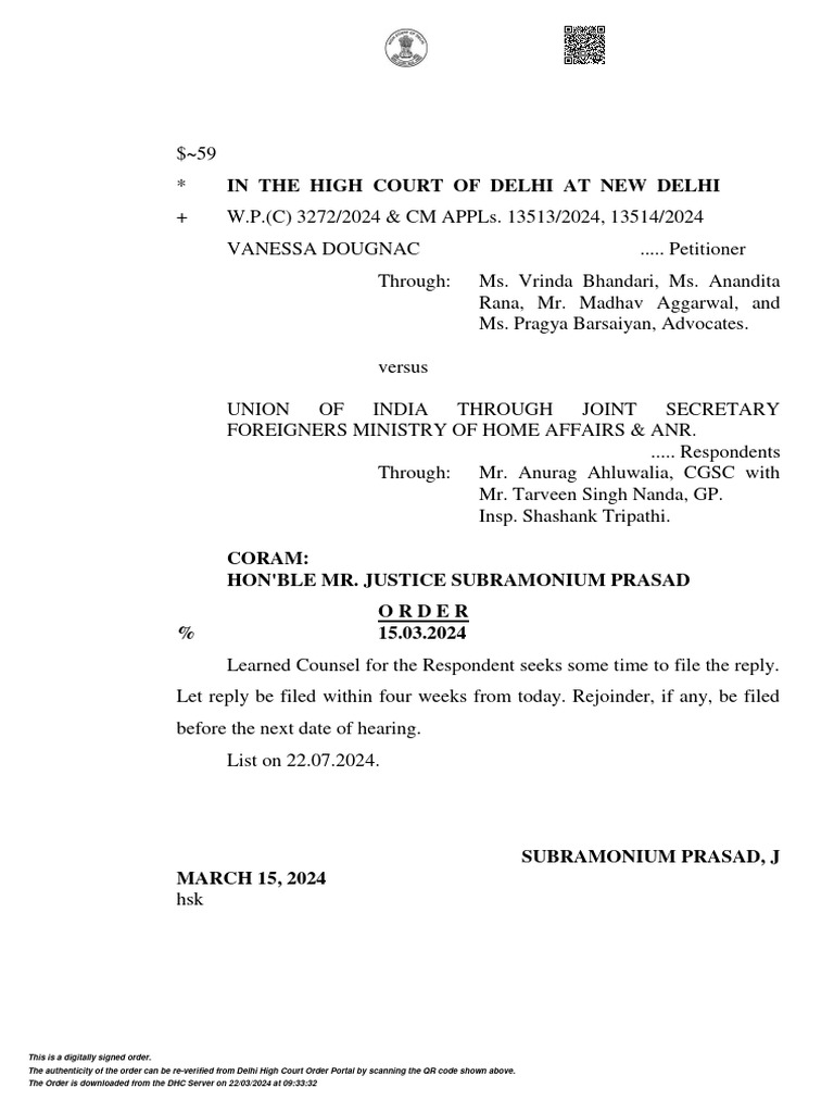 In The High Court of Delhi at New Delhi | PDF