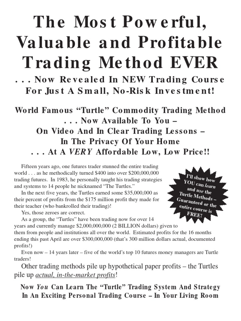 Turtle Secrets | Download Free PDF | Algorithmic Trading | Futures Contract