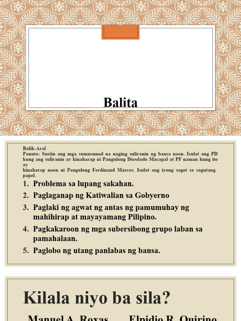 Balita | PDF