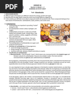 Quarter 4, Week 3 - 4 Learning Activity Sheet Biomolecules I. Discussion Notes