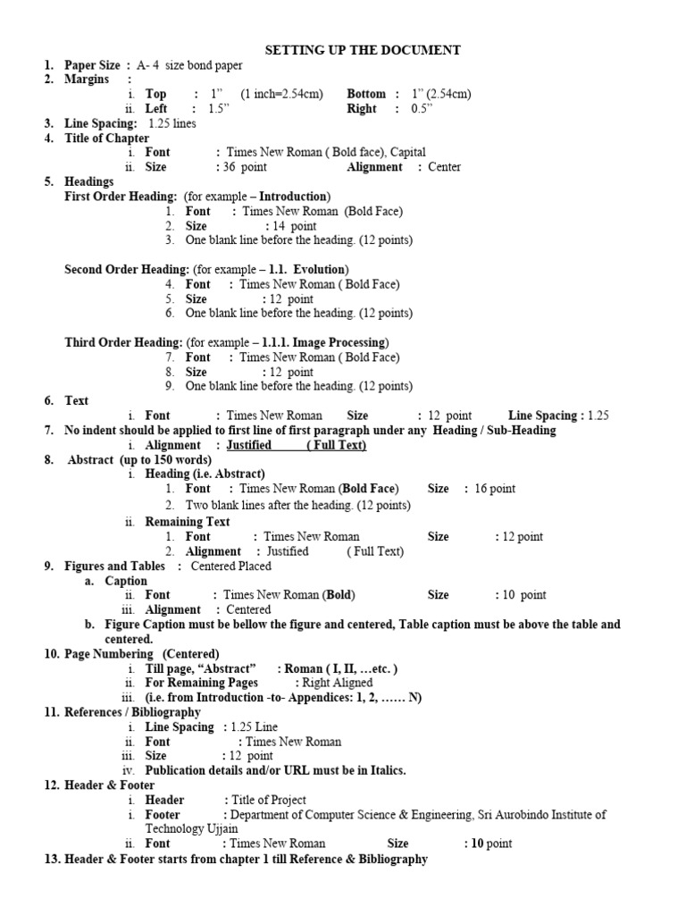 Document Formatting Guidelines | PDF | Times New Roman | Paragraph