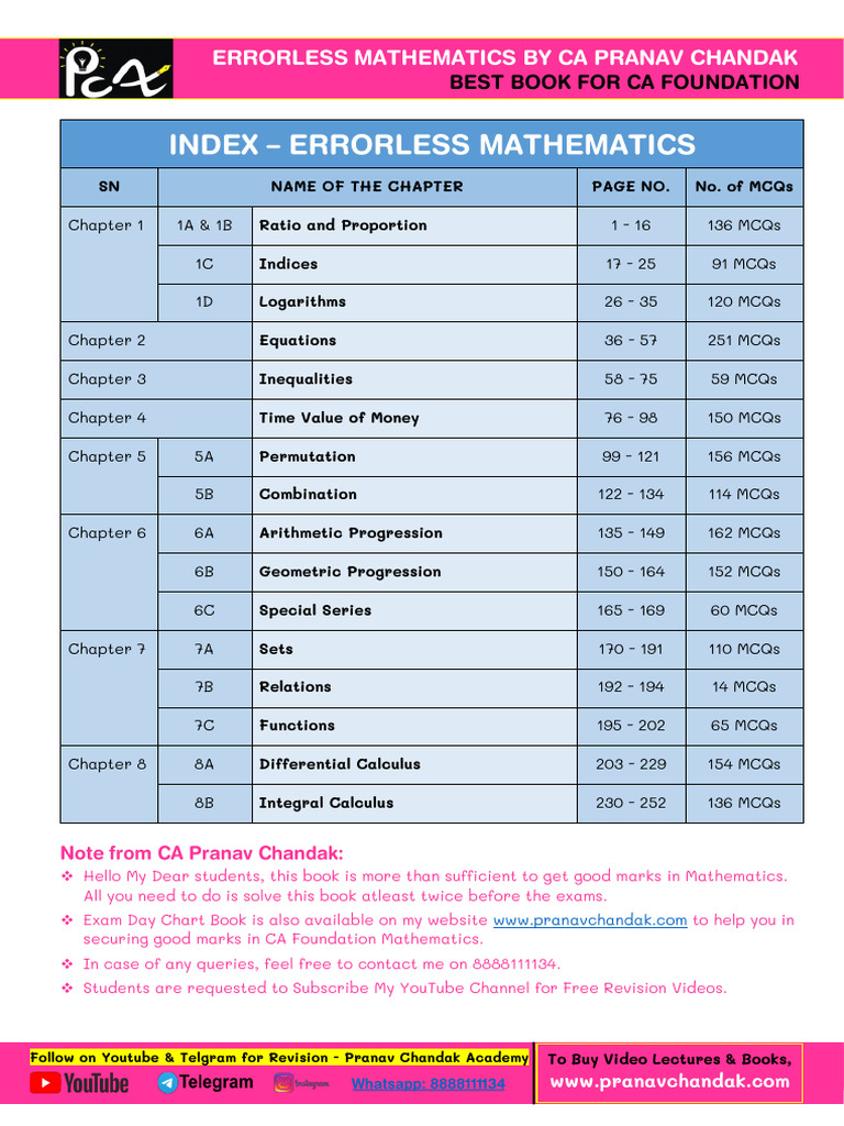 Maths Concept Book Ca Foundation By Ca Pranav Chandak Pdf Ratio