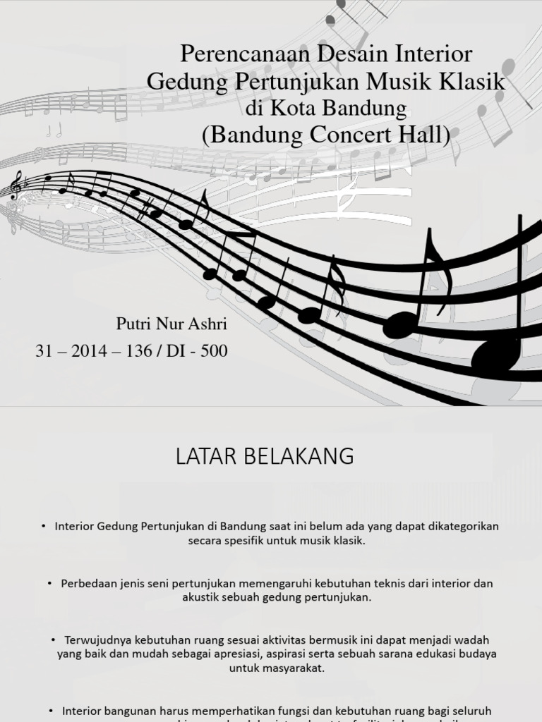 Desain Interior Gedung Musik Klasik | PDF