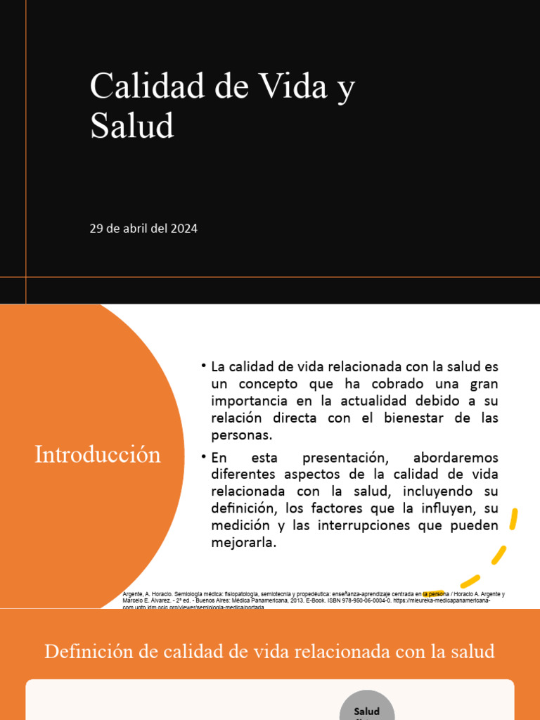Calidad de Vida y Salud | PDF | Condicion cronica | Calidad de vida