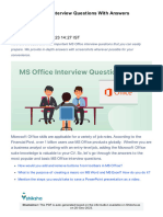 Top 11 MS Office Interview Questions With Answers: Updated On Dec 19, 2023 14:27 IST