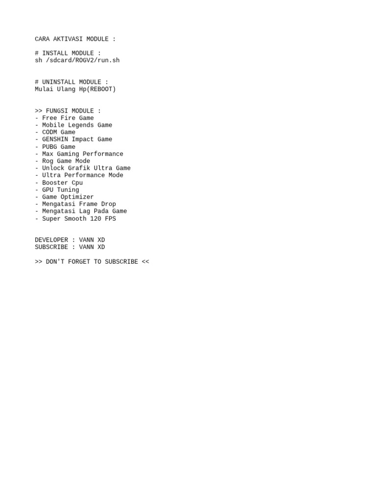 Game Performance Module Activation Guide | PDF