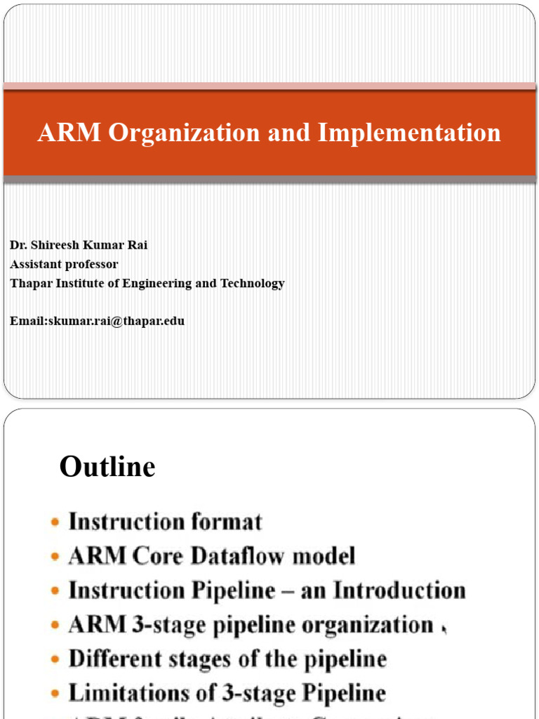 ARM Core Data Flow Model and 3 Stage Pipelining | PDF | Central ...
