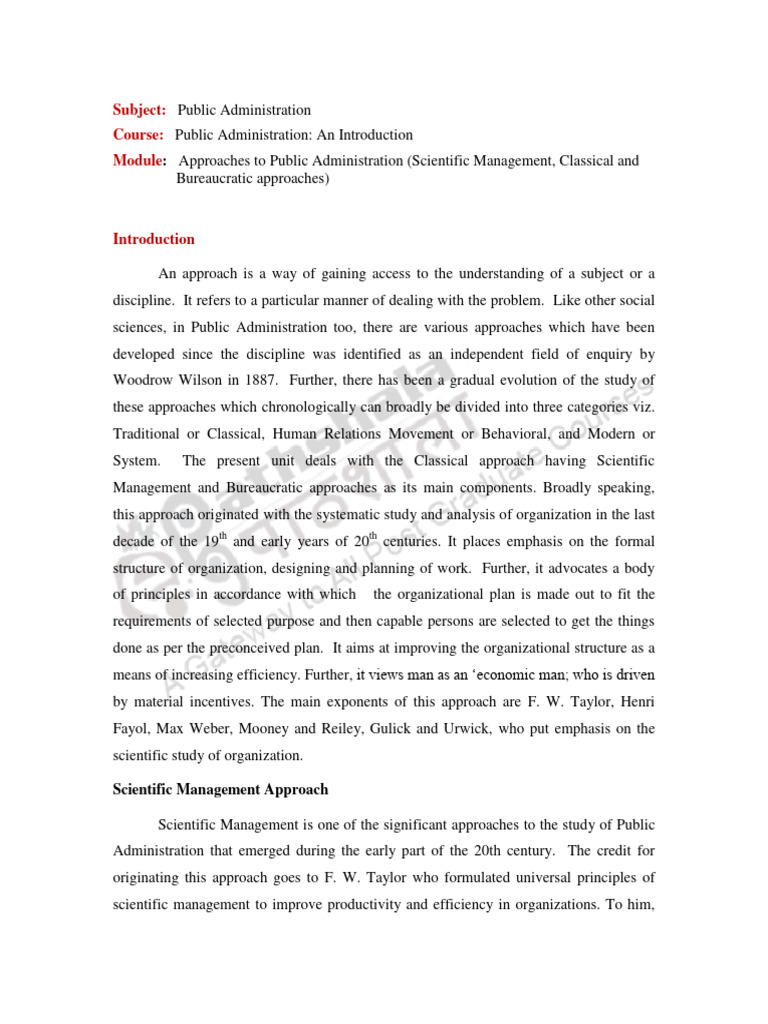 Public Administration Basics | PDF | Bureaucracy | Business