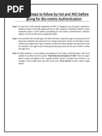 DNO/SNO BioAuth Registration Guide | PDF | Computing | Access Control