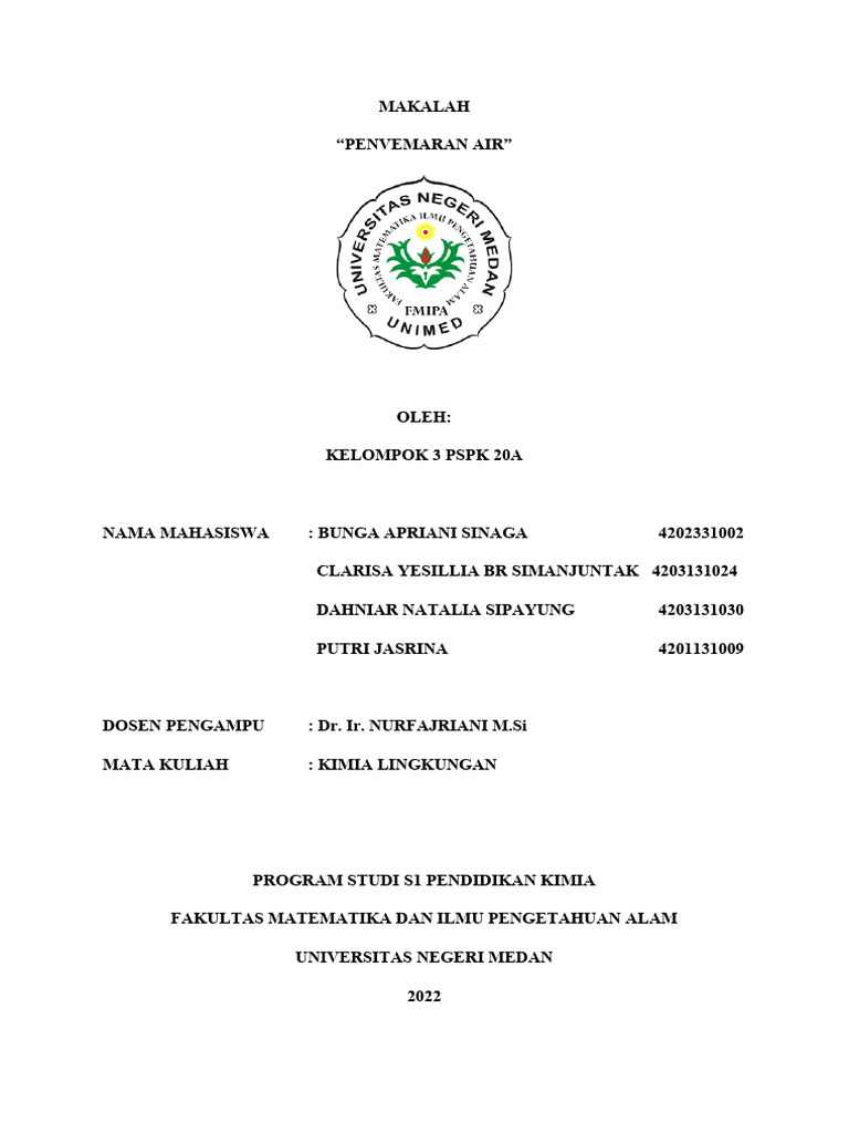Pencemaran Air: Indikator dan Dampak | PDF | Kesehatan Holistik