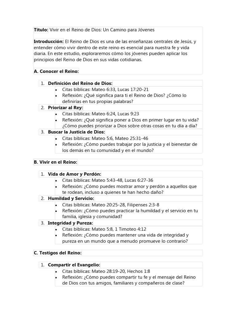 Como Vivir en El Reino de Dios 4 | PDF | Evangelio de Mateo | Amor