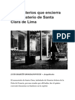 Los Misterios Que Encierra El Monasterio de Santa Clara de Lima