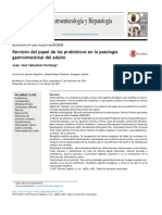 Gastroenterología y Hepatología: Revisión Del Papel de Los Probióticos en La Patología Gastrointestinal Del Adulto