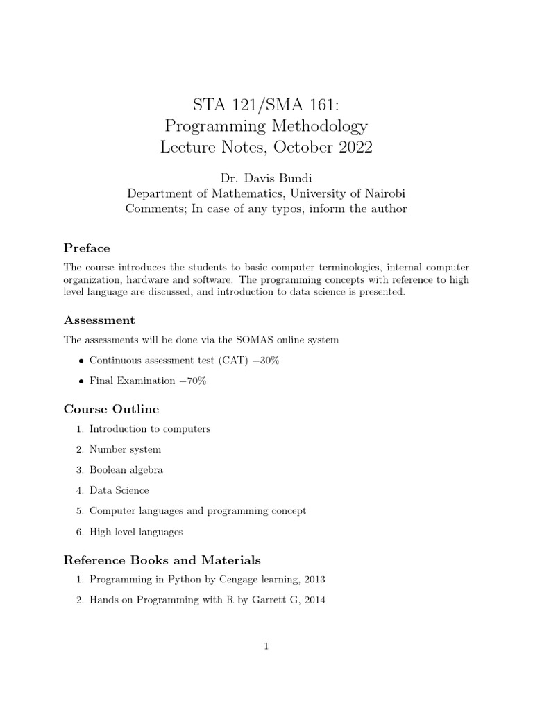 Programming Methodology Notes | PDF | Computer Data Storage | Random ...