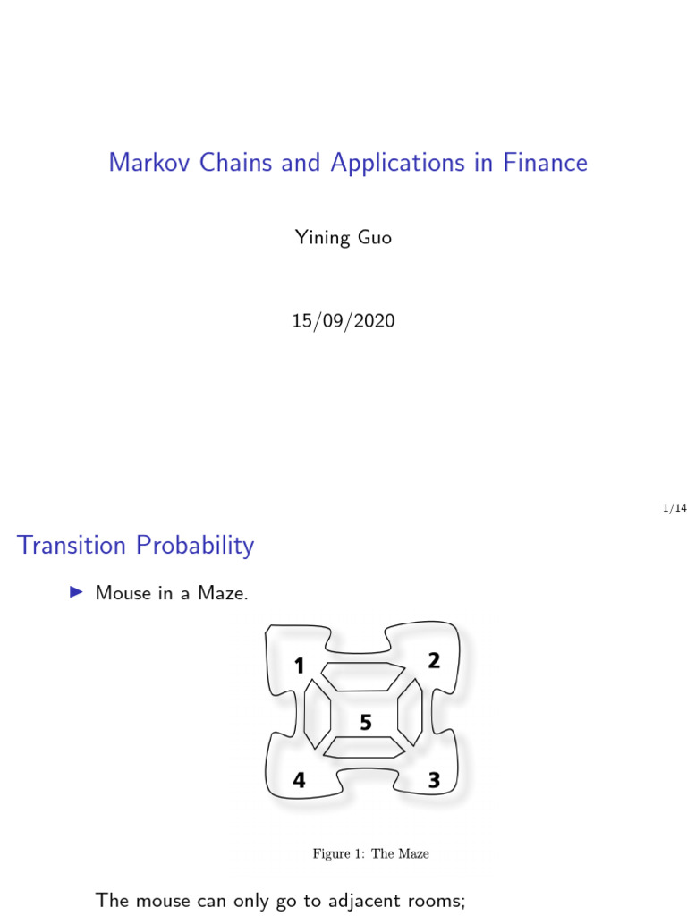 Markov Chains in Finance Applications | PDF | Markov Chain | Machine ...