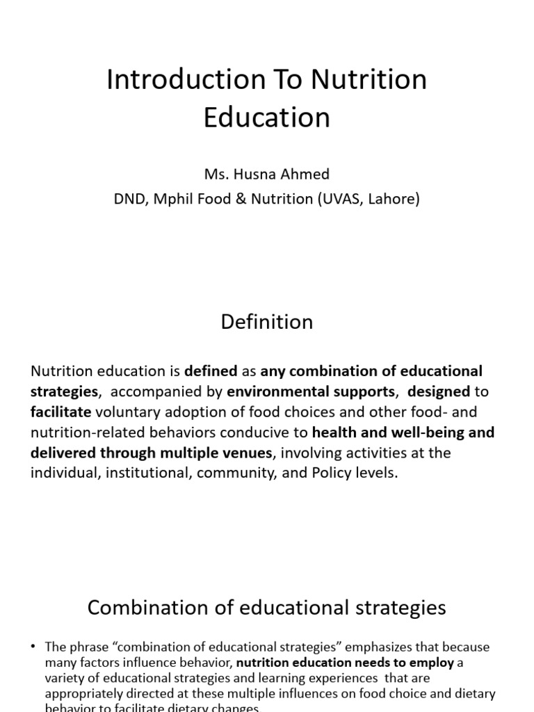 01 nutrition education introduction 2 pdf behavior motivation