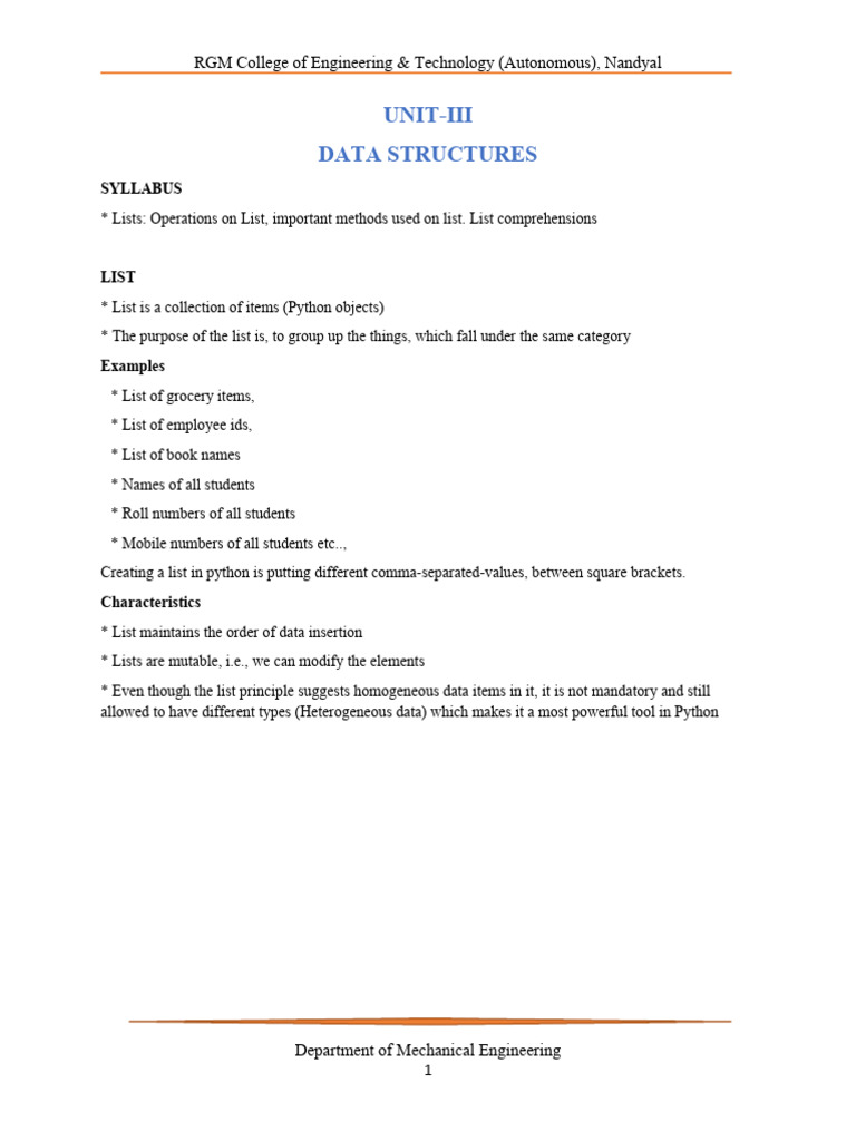 UNIT III | PDF | Bracket | Computer Programming