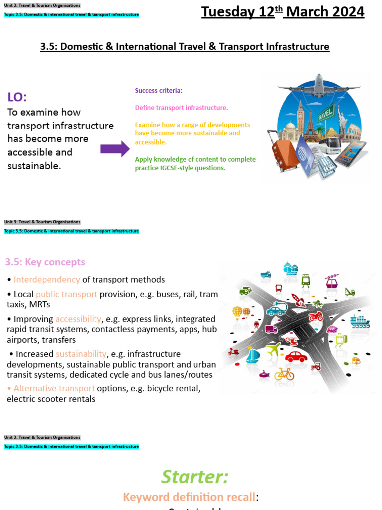Sustainable Travel Infrastructure Overview | PDF | Public Transport ...