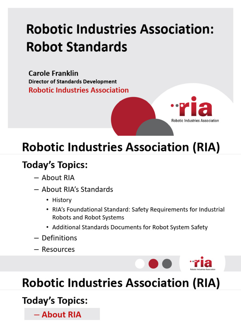 RIA 자료 | Download Free PDF | Robot | Robotics