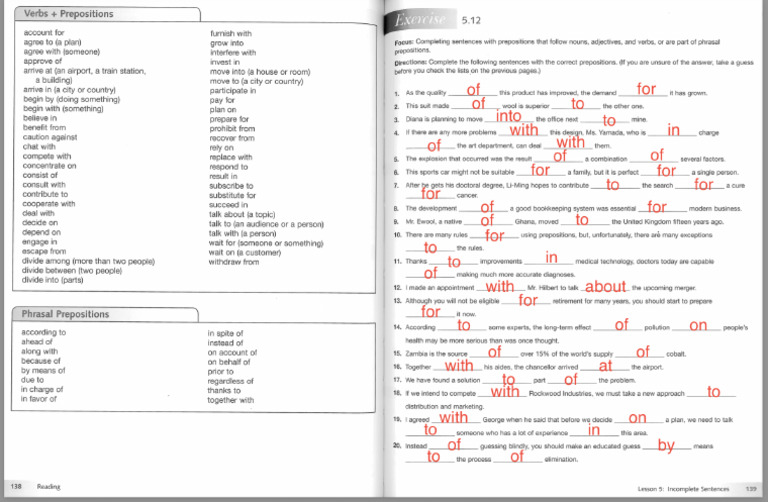 Preoposition TOEIC | PDF