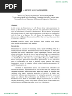 A Review On Dynamometer: Keywords: Principle, Torque, Speed, Hydraulic, Shaft, Working, Study, Brakes