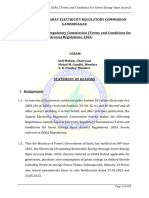 Statement of Reasons On GERC Terms and Conditions For Green Energy Open Access Regulations 2024