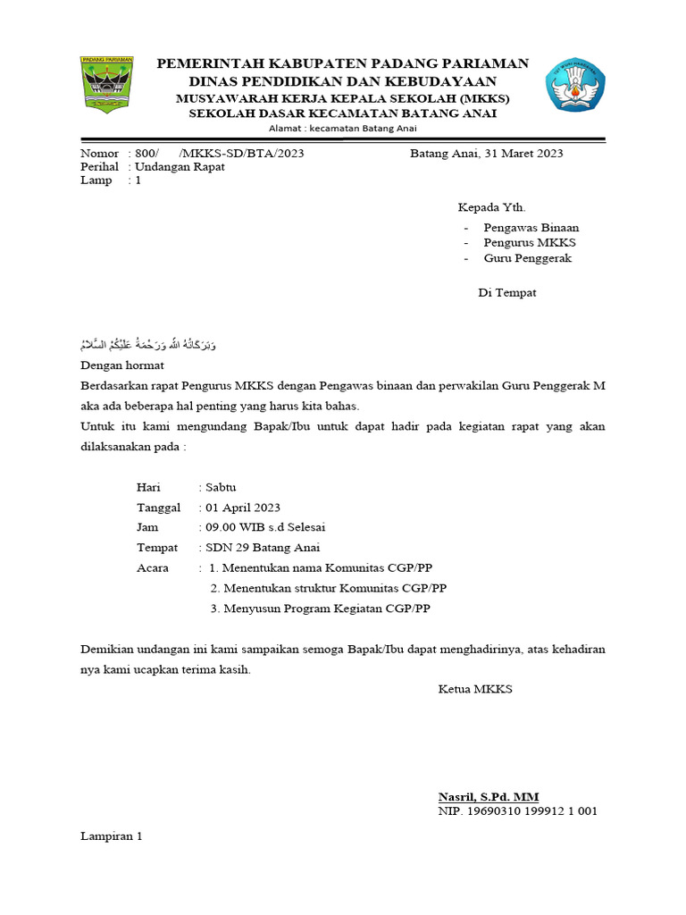 Undangan Guru Penggerak | PDF