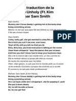 Paroles Et Traduction Sam Smith - Unholy (Ft. Kim Petras) - Paroles de Chanson