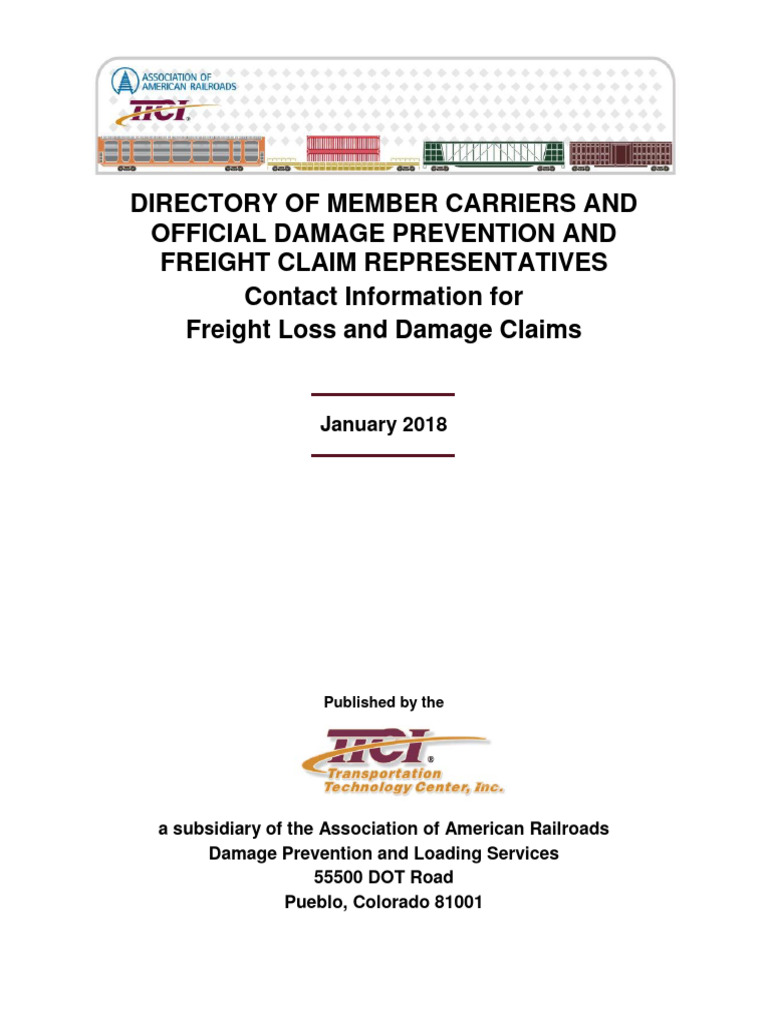 2018 DIRECTORY OF MEMBER CARRIERS Jan2018 | PDF | Rail Transportation ...