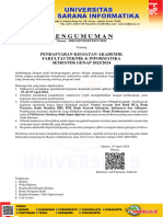 Edaran Pendaftaran Kegiatan Akademik Mahasiswa Genap 2023-2024 - FTI (19-29 April 2024)