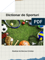 Dictionar de Sporturi