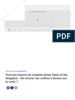 Tous Les Trésors de Lambda Zelda Tears of The Kingdom - Où Trouver Les Coffres À Tenues Sur La Carte ? - Millenium