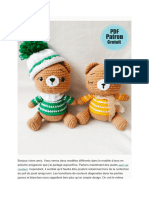 Adorables Amis Ours Au Crochet Modele PDF Gratuit