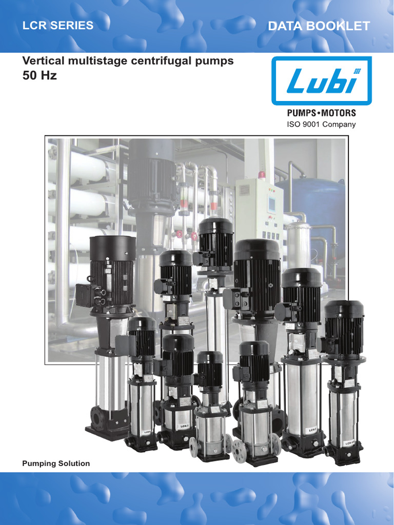 LCR Series Vertical Multistage Pumps | PDF | Pump | Pipe (Fluid Conveyance)